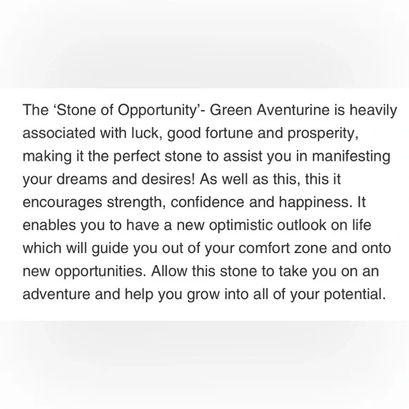 NWOT Gold plated chain with a Green Aventurine real stone - Picture 7 of 11